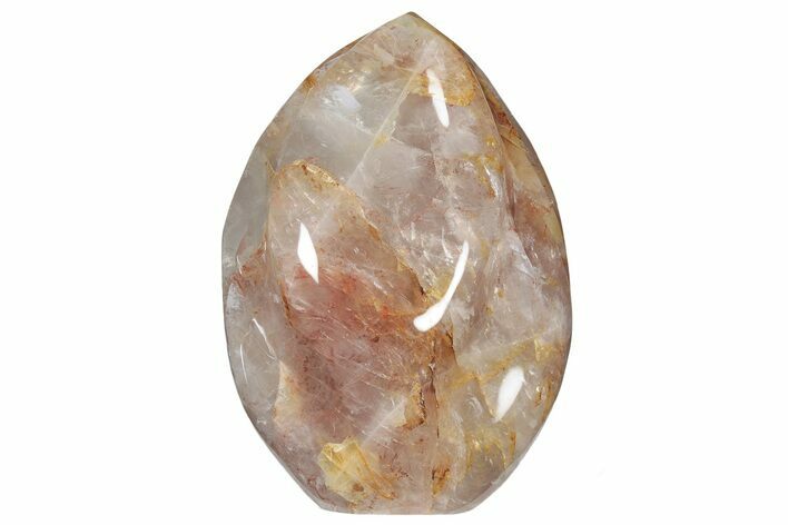 Polished Hematoid Quartz Flame #213997